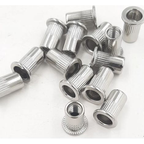 INSERTO FILETTATO ZIGRINATO INOX M6 0,5-3,5 mm (1/2)