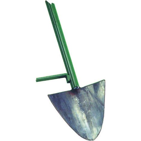 Vanga forgiata con manico ferro - Specifiche: DX cm 24x24/145h. manico Ø mm 30 (1/2)