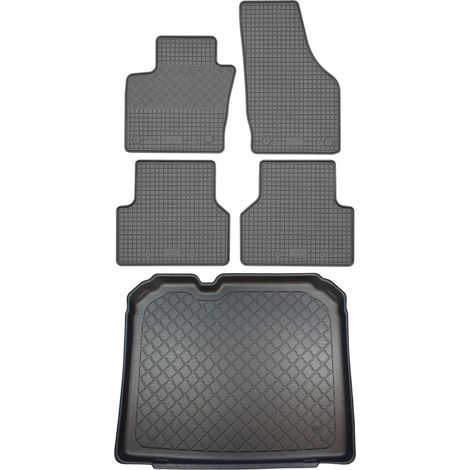 Ensemble de tapis de sol en caoutchouc pour Audi Q3 SUV (5 portes) de 08.2011 à 06.2018 : tapis de sol de voiture et tapis de coffre. (1/5)