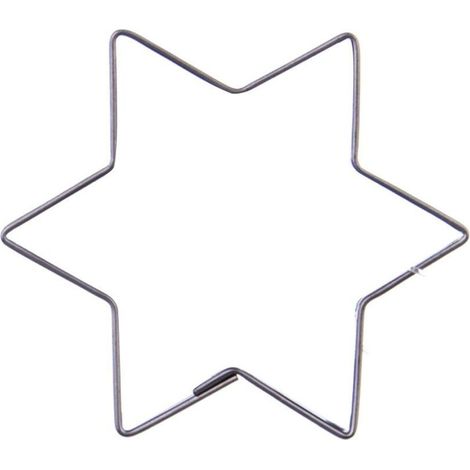 Cortador de galletas de acero con forma de estrella de 6,5 cm (1/2)
