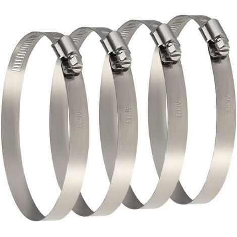 4 Pcs 91-114 mm Adjustable Stainless Steel Hose Clamp for Securing Flexible Hoses (1/5)
