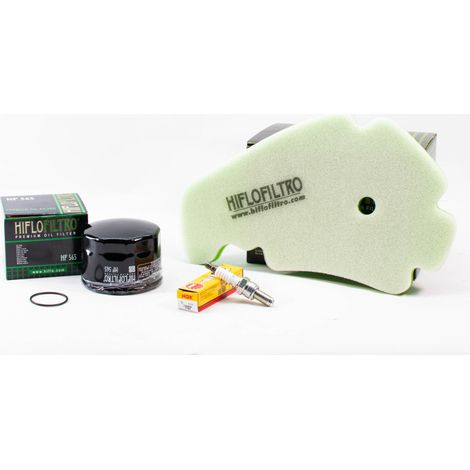 Kit Révision Filtres Bougies pour PIAGGIO MP3 400 LT ie de 2009 à 2012 - Sans Huile