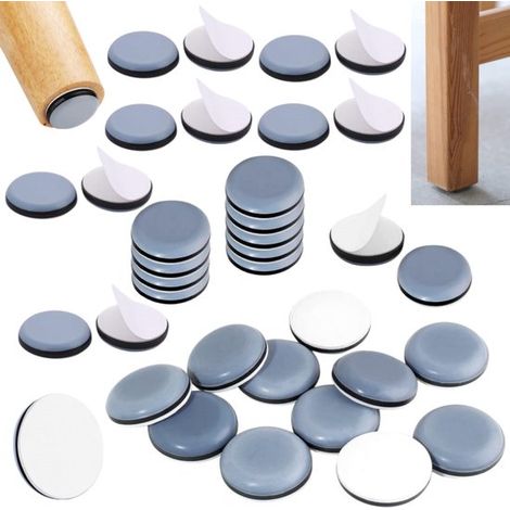 30 patins stabilisateurs d'insonorisation Tapis racleur pour pieds de table Tapis de déménagement pour meubles Patins de protection de sol auto (206 mm Bleu) (1/5)