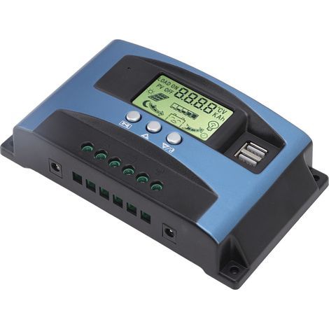 12V/24V MPPT-Solarladeregler, zwei USB-Anschlüsse, LCD-Bildschirm, mehrere Tracking-Algorithmen, 50 A (1/5)