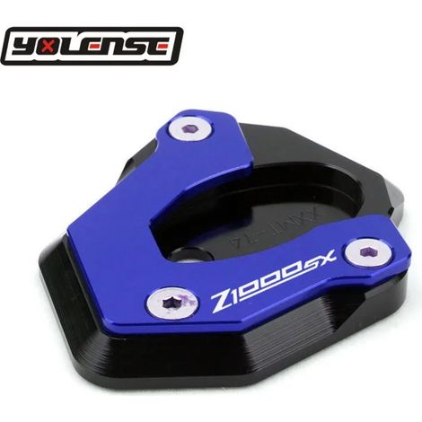 (Bleu-Z1000Sx) Compatible avec KAWASAKI Z1000 2010-2023 Z1000SX Z1000 SX. Béquille latérale CNC, extension et support pour une meilleure stabilité. (1/4)