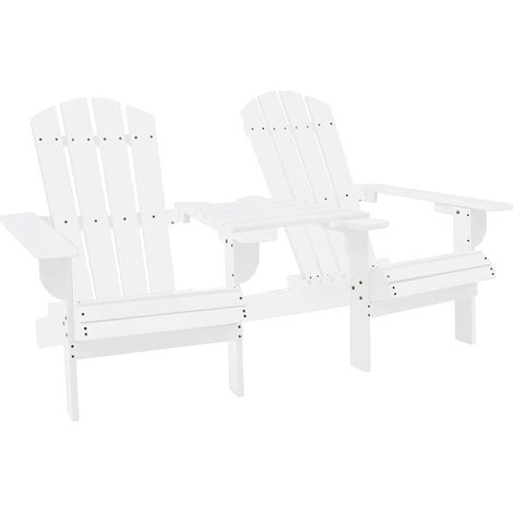 Sillas Adirondack de jardín y mesita madera maciza abeto blanco vidaXL (1/5)
