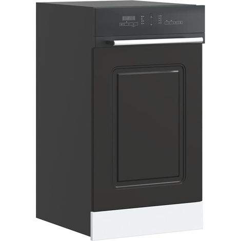 Geschirrspülerblende Kalmar Schwarz 45x1,5x57 cm Holzwerkstoff (1/5)