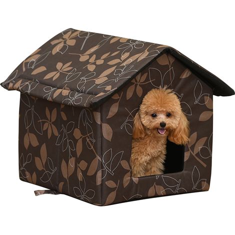 Nid Pour Animaux - Abri Extérieur En Tissu Oxford PVC - Maison Pour Chats Chiens - Pliable - Tailles S M L (1/5)