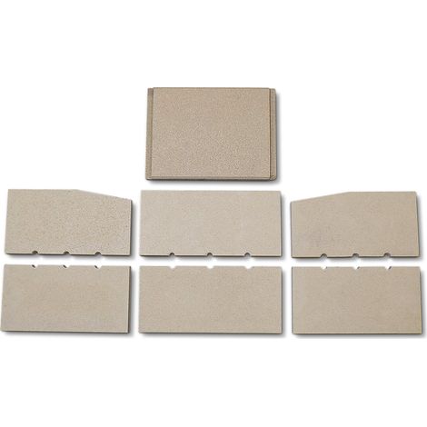 Habillage de foyer pour poêles à cheminée Kuba de Fireplace - vermiculite - 7 pièces