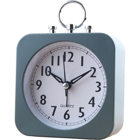 Réveil silencieux, horloge de bureau pour étudiant âgé, lumière douce, style 3