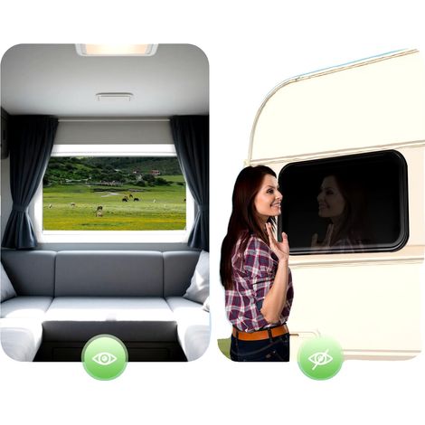 Ventana de apertura por presión para caravana, mosquitera, aleación de aluminio duradera, color negro. (1/5)