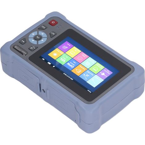 100-km-OTDR-Lichtwellenleiter-Tester, 12-in-1-OTDR-Gerät (optisches Zeitbereichsreflektometer), 4,3-Zoll-Touchscreen, 110–240-V-Netzteil, EU-Stecker (1/5)
