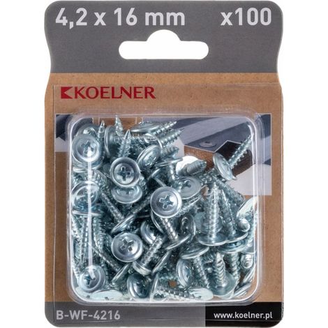 Tornillo Koelner para chapa fina y madera de 4,2/16 mm - blíster (1/2)