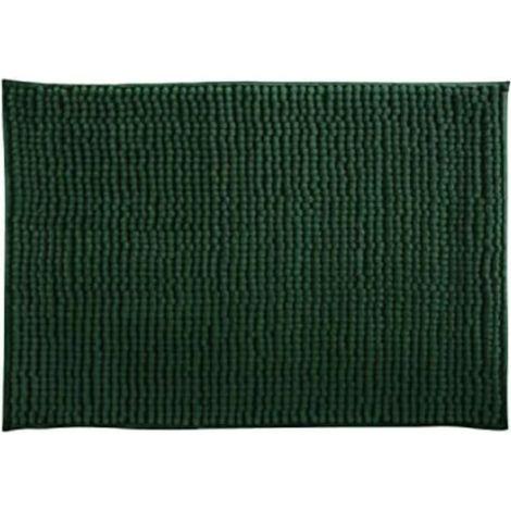 1 Tapis De Bain Microfibre Chenille 60x90 Cm Vert Pastel Antidérapant Lavable Salle De Bain