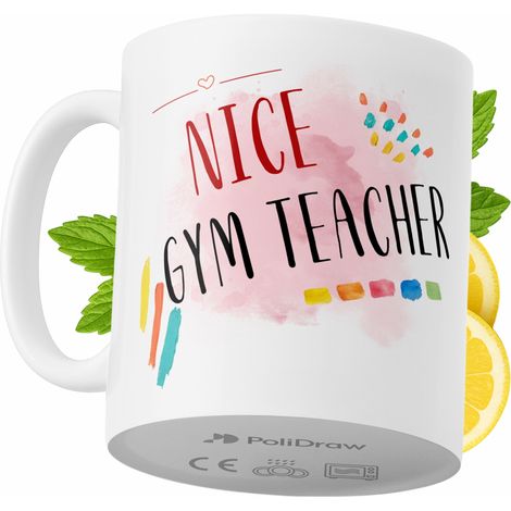 Lustige Tasse für Sportlehrer – Kaffee- oder Teetasse mit witzigem Textdesign – ideal für Geburtstage, Namenstage, Feiertage und besondere Anlässe. Hochwertige Tasse für Zuhause, Büro und Arbeit. Farb
