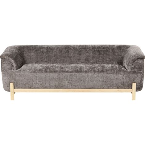 Sofa 3-Sitzer ALNOR Chenillegewebe Braun