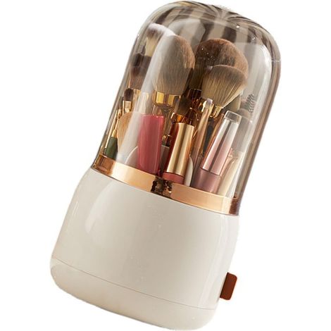 Dustproof Rotating Makeup Brush Organizer Delicate Cosmetic