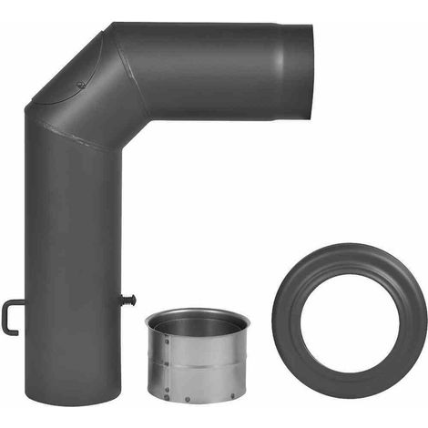 gezogenes Set mit Segmentbogen Wandfutter, Rosette,schwarz (1/2)
