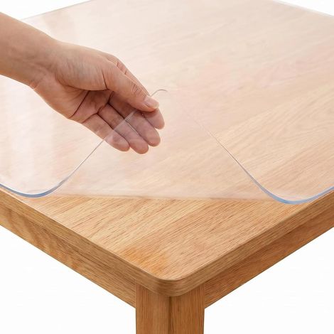 Nappe transparente en PVC, 41 × 102 cm, protège-table transparent (1/5)