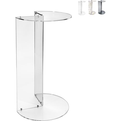 Tavolino alto da divano salotto in plexiglass trasparente Atari - Trasparente
