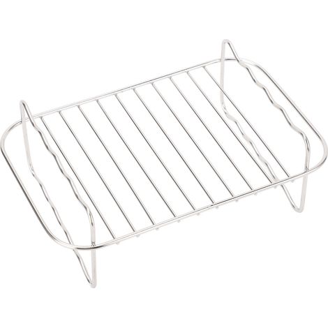Grille de friteuse rectangulaire en acier inoxydable à plusieurs niveaux pour friteuses à double panier Ningja Foodi DZ201 et 401 - Accessoires (1/5)
