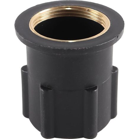 1 écrou de robinet fixe 32 mm, fixation en plastique, pour robinet de cuisine, noir (1/5)