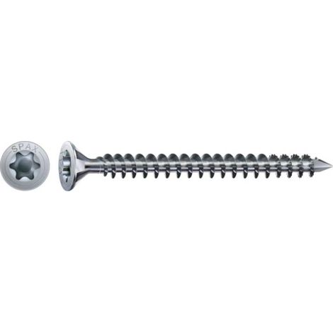 200 Vis Bois Tête Fraisée Torx TSTAR + pointe 4CUT F/Total 3 x 12 mm - Zingué blanc - D-Work