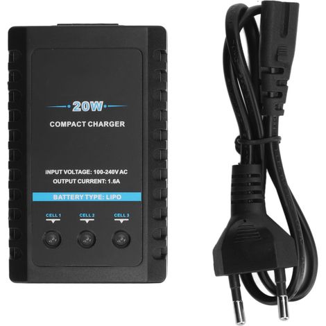 Chargeur équilibré 20W pour batterie lithium polymère avec indicateur LED, prise UE 110-240V (1/5)