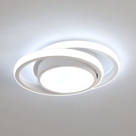 Moderne LED-Deckenleuchte 32W 2350lm – Länge 28cm – Kaltweißes Licht 6000K – Lampenschirm aus Silikon und Metall – Für Flure und Wohnzimmer (1/5)