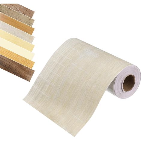 Ruban Grain De Bois, 2" x 33Ft Ruban Réparation Grain De Bois Autoadhésif Patch De Réparation Simulé Pour Coin De Mur Table Porte Plinthes Sol Meuble (Teck Sud-Américain) (1/5)
