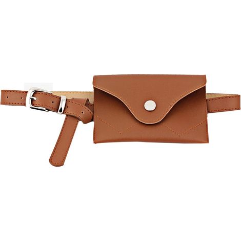 Mini sac ceinture en cuir PU (camel), (1/2)