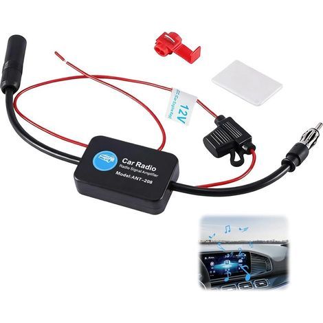 Amplificateur D Antenne Fm - Gain 25 Db - Tension 12 V A 30 V - Fréquence 47 A 108 Mhz - Pour Autoradio Véhicule - 1 Pièce (1/5)