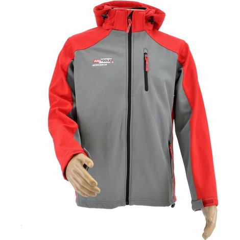 Awtools Giacca Softshell T4 Abbigliamento di protezione rossa