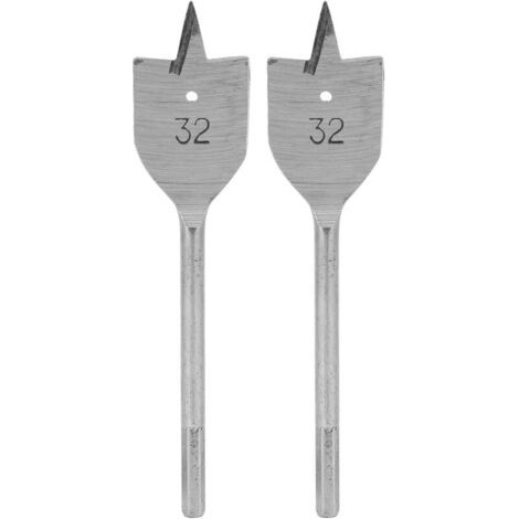 BUNTHAUS Ensemble de 2 forets plats à bois, outil de perçage pour le travail du bois, 32 mm