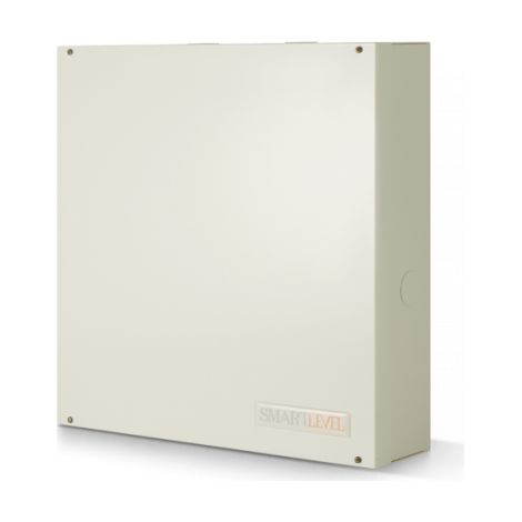 Fuente de alimentación conmutada 13,8V@2,5A + 1,2A para carga de baterías en contenedor metálico para alojar hasta dos baterías de 12Vcc@7Ah.