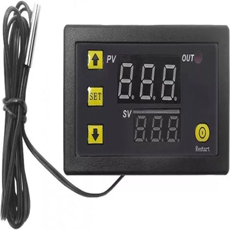 1 Thermostat, LED, régulation température, thermomètre, 12V 24V 230V 20A, chauffage refroidissement (1/5)