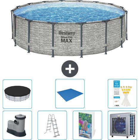 Bestway Piscina Bestway Steel Pro MAX Redonda - 488x122 cm - 8-piezas S626
