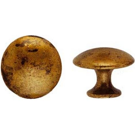 5PZ POMOLI PER MOBILI MOD.24220 IN ZAMA OTTONE ANTICATO - MM.25