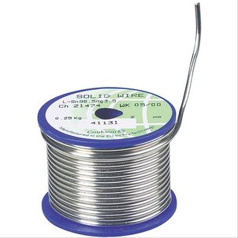 Soudure d'etain 96,5 % argent 3,5 % Ame décapante 500g Ø 2 mm