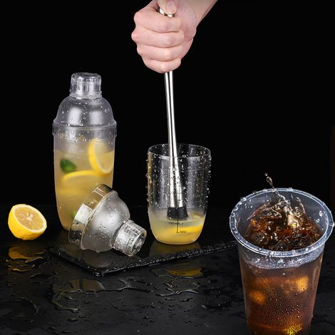 Shaker à Cocktail avec Balance pour Bar, Thé au Lait, Jus et Vin - Tasse en Plastique 350ml pour Maison et Magasin (1/5)