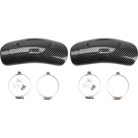 2X Universel Moto Silencieux D'échappement Tuyau Jambe Protecteur Bouclier Thermique Couverture Garde pour Yoshimura AR SC AK C (1/2)
