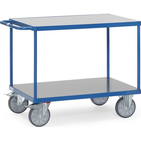fetra Tischwagen, 2 Hart-PVC Plattformen, Ladefläche 850 x 500 mm (1/2)