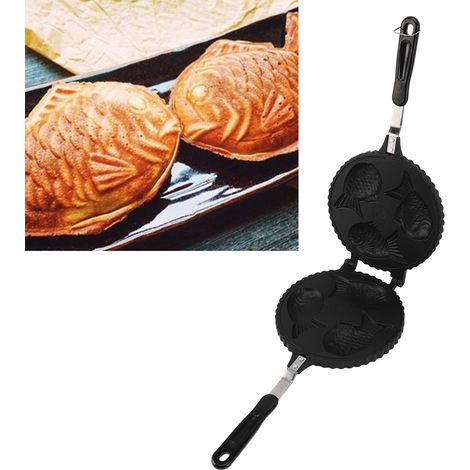 Taiyaki-Pfanne (Bratpfanne im Cartoon-Stil, doppelseitige Grillpfanne für 3 Fische) (1/5)