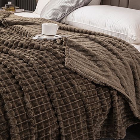 Couverture En Polyester - 200 x 180 cm - Pour Lit Canapé Voiture Et Voyage - Toutes Saisons - 1 Pièce (1/5)