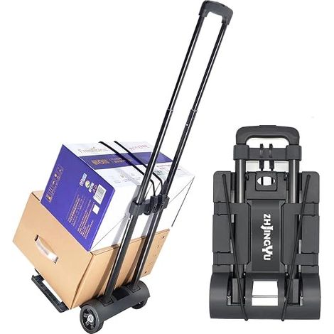 Folding Trolley Steel 2 Wheels 35 kg Lightweight (1/5)