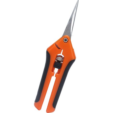 Sécateur de jardin Orange 6,5 pouces à ressort - prise en main confortable et sans effort, cisaille de jardin sûre et fiable. (1/5)