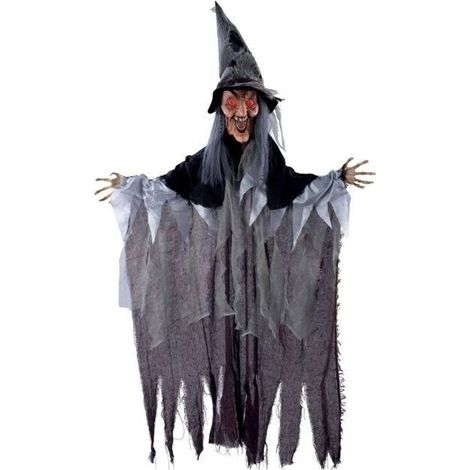 Automate Sorcière Halloween - PTIT CLOWN - Animée, Sonore, Lumineuse - 140 cm (1/2)