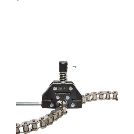 Attrezzo per smagliare catene, struttura in acciaio, 12 x 6 x 2 pollici, compatibile con catene 05B-10B, 410-530, peso 1,5 libbre (1/5)