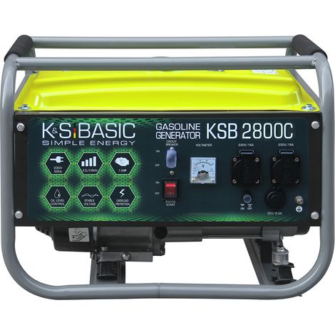 Könner & Söhnen – Générateur à essence 2800W – Moteur 7CV 4 temps – Système AVR pour tension stable – Autonomie 15h – Système anti-vibration (1/5)