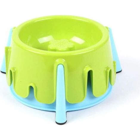 Pet Bowl - Pet Plastique Haut de Gamme Bowl, Hauteur réglable Gamelle for Chiens Grand, Taille 20x9.5 cm (Color : Green)-Ensoleillé (1/5)